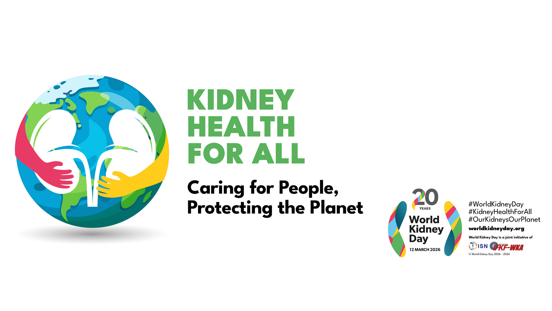 Ein englischsprachiges Werbebanner für den Weltnierentag 2026.